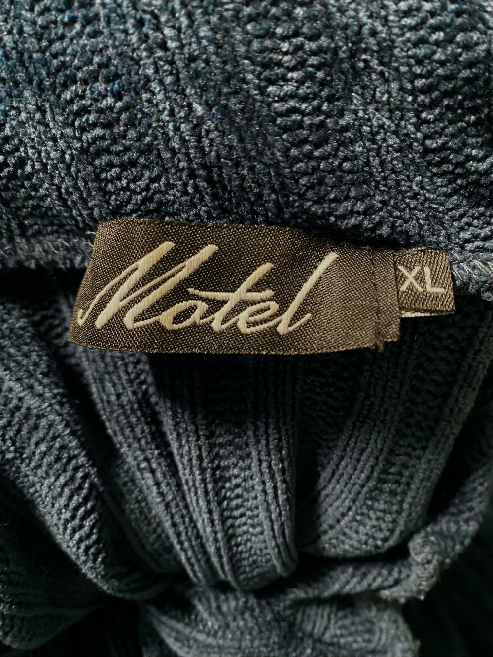 Motel Rocks Dark Teal Ribbed Turtle Neck Sweater - Picture 3 of 3